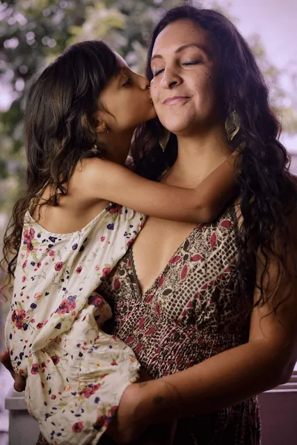 Yendi con su hija